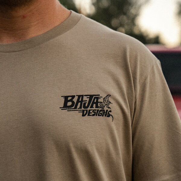 The Baja Designs Explorer t-shirt embodies the adventurous spirit in Baja while paying homage to our company's rich history of racing and exploring.