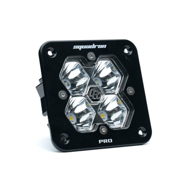 Squadron 2.0 Pro Black Flush Mount LED Auxiliary Light Pod Universal Clear