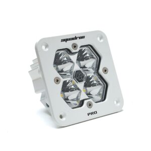 Squadron 2.0 Pro White Flush Mount LED Auxiliary Light Pod Universal Clear