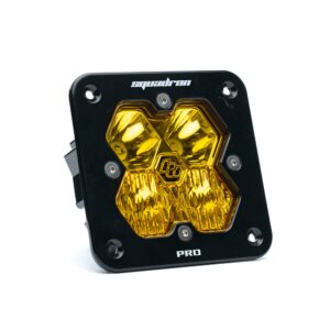 Squadron 2.0 Pro Black Flush Mount LED Auxiliary Light Pod Universal Baja Amber