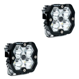 Squadron 2.0 Pro Black LED Auxiliary Light Pod Pair (No Harness) Universal Clear