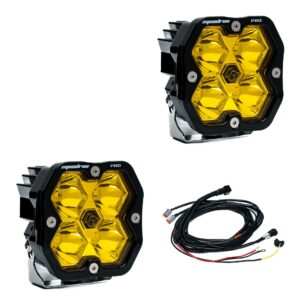 Squadron 2.0 Pro Black LED Auxiliary Light Pod Pair Universal Baja Amber