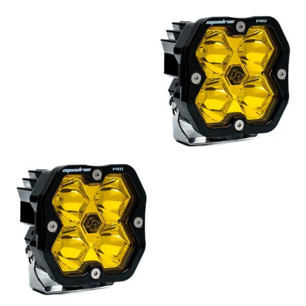 Squadron 2.0 Pro Black LED Auxiliary Light Pod Pair (No Harness) Universal Baja Amber