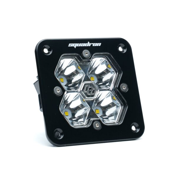 Squadron 2.0 Sport Black Flush Mount LED Auxiliary Light Pod Universal Clear