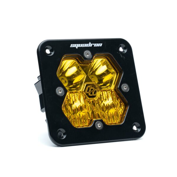 Squadron 2.0 Sport Black Flush Mount LED Auxiliary Light Pod Universal Baja Amber