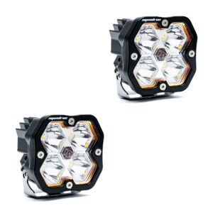 Squadron 2.0 Sport Black LED Auxiliary Light Pod Pair (No Harness) Universal Clear