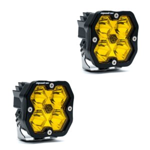 Squadron 2.0 Sport Black LED Auxiliary Light Pod Pair (No Harness) Universal Baja Amber