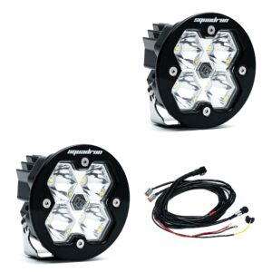 Squadron-R 2.0 Sport Black LED Auxiliary Light Pod Pair Universal Clear