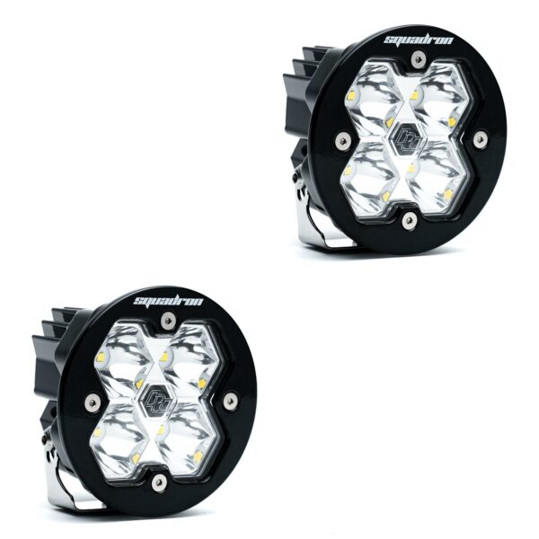 Squadron-R 2.0 Sport Black LED Auxiliary Light Pod Pair (No Harness) Universal Clear