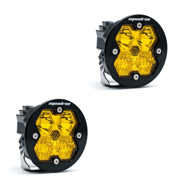 Squadron-R 2.0 Sport Black LED Auxiliary Light Pod Pair (No Harness) Universal Baja Amber