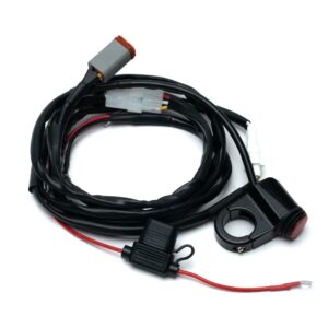 Squadron 2.0 4-pin Deutsch Motorcycle Wiring Harness w/ Switch Universal Universal